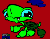 Dibujo Tortuga Littlest Pet Shop pintado por DRDR