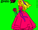 Dibujo Barbie vestida de novia pintado por g6565ryiyhyi