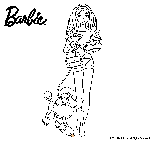 Barbie con sus mascotas