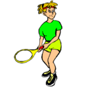 Dibujo Chica tenista pintado por locopepe