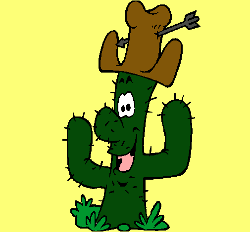 Cactus con sombrero