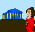 Dibujo Grecia pintado por amalia