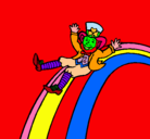 Dibujo Duende en el arco iris pintado por lkhjkli