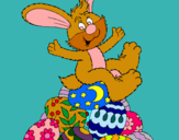 Dibujo Conejo de Pascua pintado por diego0