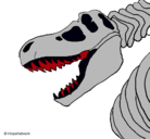 Dibujo Esqueleto tiranosaurio rex pintado por LAUBEJAR