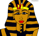Dibujo Tutankamon pintado por Charis