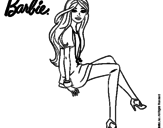 Dibujo Barbie sentada pintado por ggfgdgd