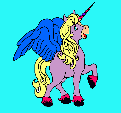 Unicornio con alas