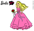 Dibujo Barbie vestida de novia pintado por princessssss