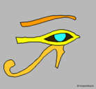 Dibujo Ojo Horus pintado por ahora