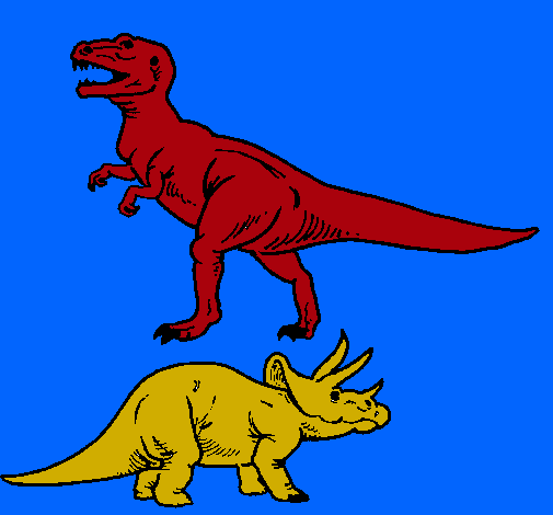 Triceratops y tiranosaurios rex