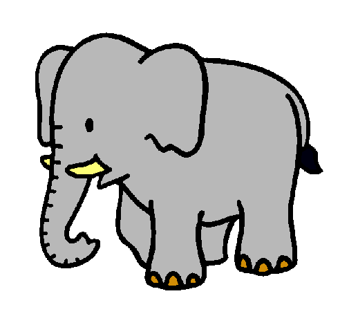 Dibujo Elefante bebe pintado por juditboro