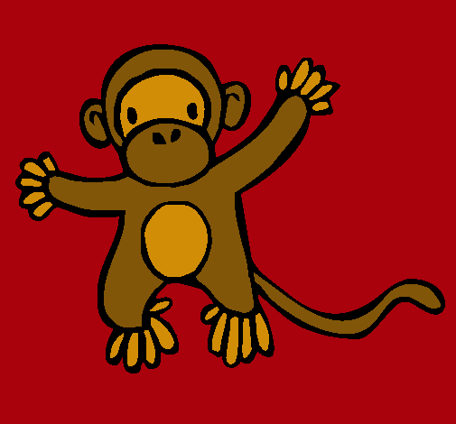 Dibujo Mono pintado por celin