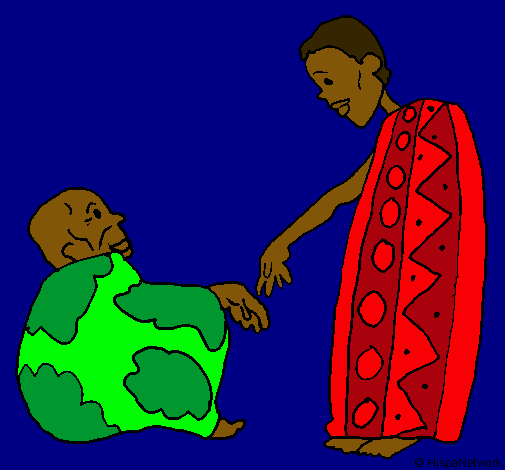 Dibujo Dos africanos pintado por dany_miley