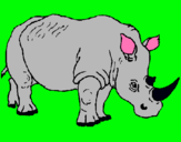 Dibujo Rinoceronte pintado por EDFGY