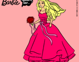 Dibujo Barbie vestida de novia pintado por 337796574575