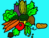 Dibujo verduras pintado por alex2011