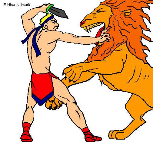 Gladiador contra león