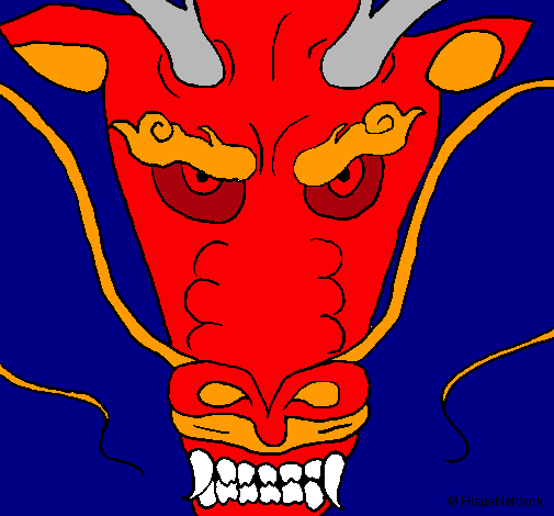 Dibujo Cabeza de dragón pintado por dany_miley