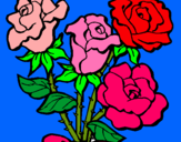 Dibujo Ramo de rosas pintado por yoel