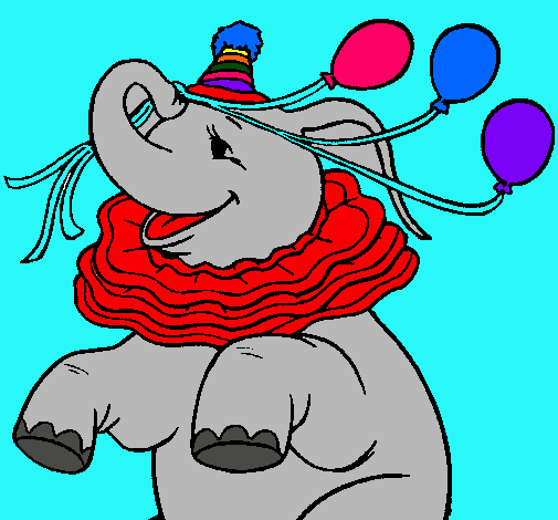 Elefante con 3 globos