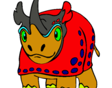 Dibujo Rinoceronte pintado por teri