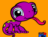 Dibujo Lagarto Littlest Pet Shop pintado por mini-panda