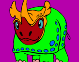 Dibujo Rinoceronte pintado por 123456789101