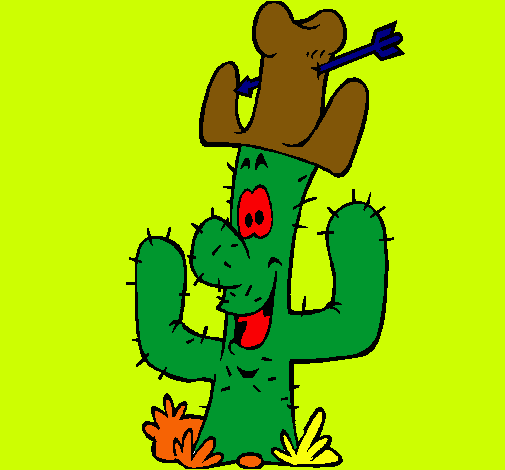 Cactus con sombrero