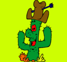 Dibujo Cactus con sombrero pintado por davidbruf