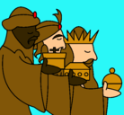Dibujo Los Reyes Magos 3 pintado por reis