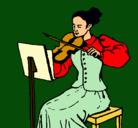 Dibujo Dama violinista pintado por carla666