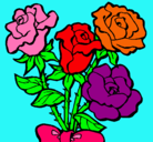 Dibujo Ramo de rosas pintado por adrianruiz