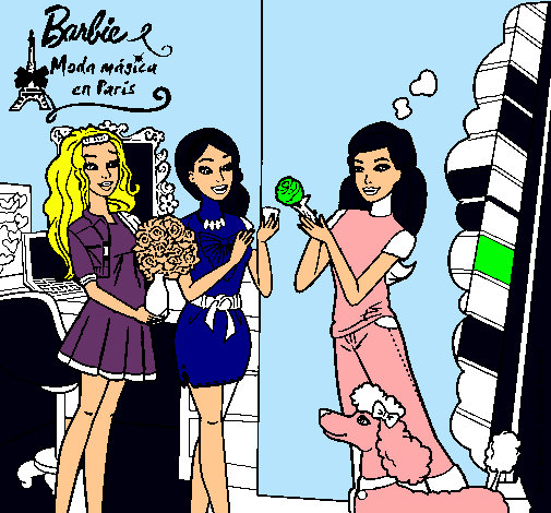 Barbie de compras con sus amigas