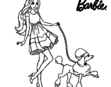 Dibujo Barbie paseando a su mascota pintado por ggfgdgd