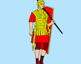 Dibujo Soldado romano pintado por antonios