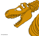 Dibujo Esqueleto tiranosaurio rex pintado por 1124