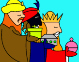 Dibujo Los Reyes Magos 3 pintado por Rausa