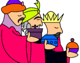 Dibujo Los Reyes Magos 3 pintado por pabo