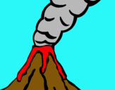 Dibujo Volcán pintado por geri