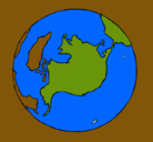 Dibujo Planeta Tierra pintado por sseseres
