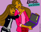 Dibujo El nuevo portátil de Barbie pintado por olibia