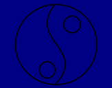 Dibujo Yin y yang pintado por CHUMANEL
