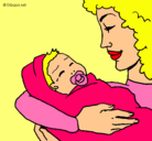 Dibujo Madre con su bebe II pintado por fsofofvhof