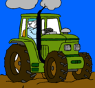 Dibujo Tractor en funcionamiento pintado por ffjkjgfd229