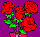 Dibujo Ramo de rosas pintado por emily_