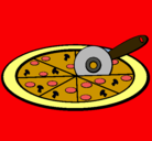 Dibujo Pizza pintado por Danuu