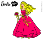 Dibujo Barbie vestida de novia pintado por marina40