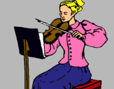 Dibujo Dama violinista pintado por Nolose