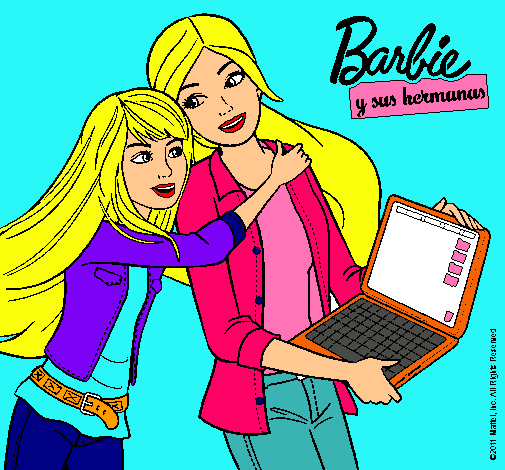 Dibujo El nuevo portátil de Barbie pintado por angmiam